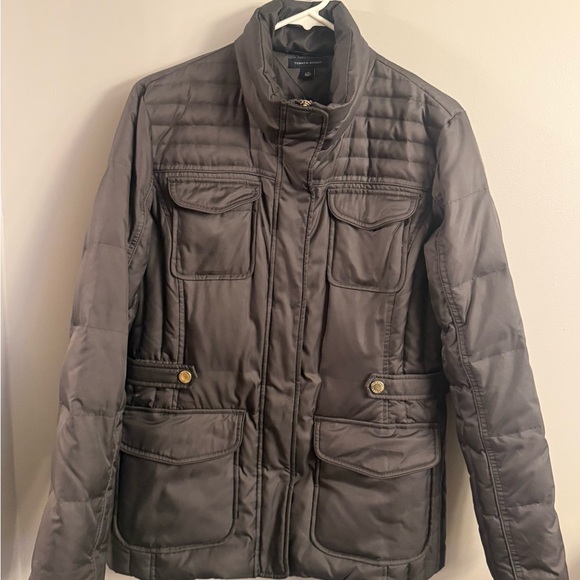 Tommy Hilfiger Women’s Quilted Field Utility Jacket Gray Size Large - Picture 6 of 6
